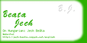 beata jech business card